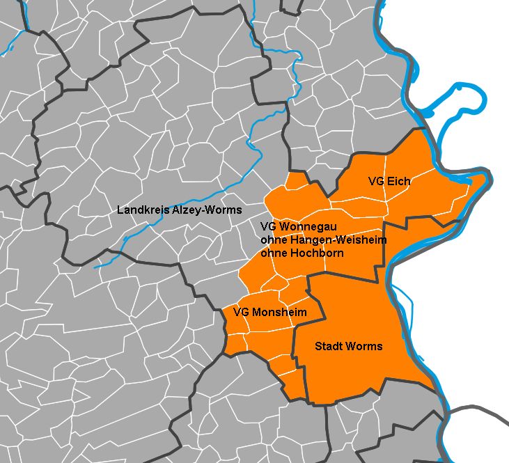 Gemeinden im Einzugsbereich der KHSW